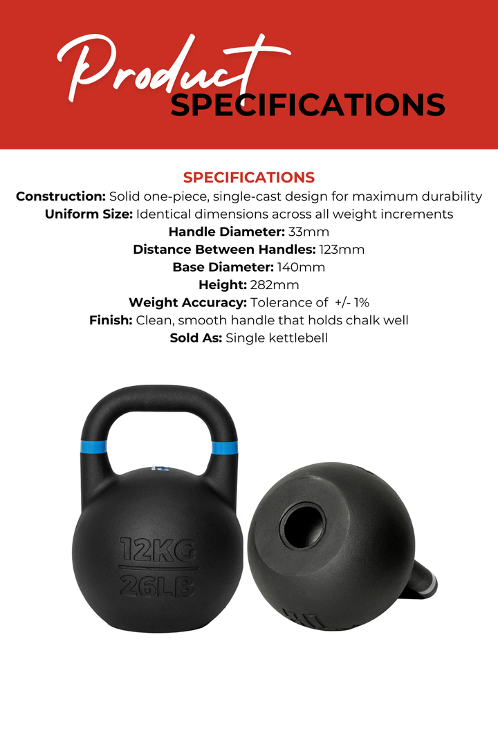 Body Iron Rising Pro Grade Competition Kettlebell 12kg