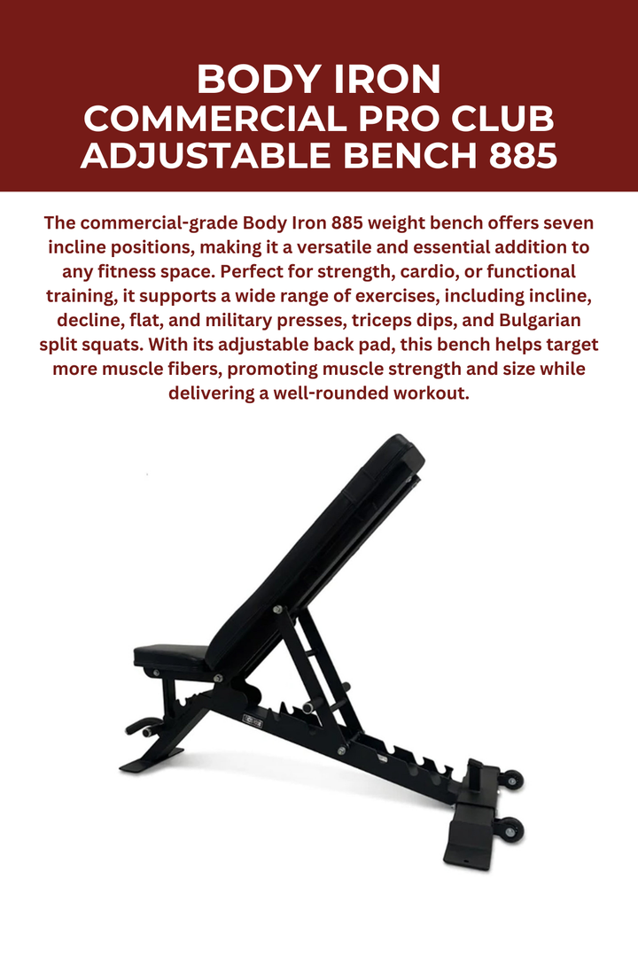Body Iron Commercial Pro Club Adjustable Bench 885