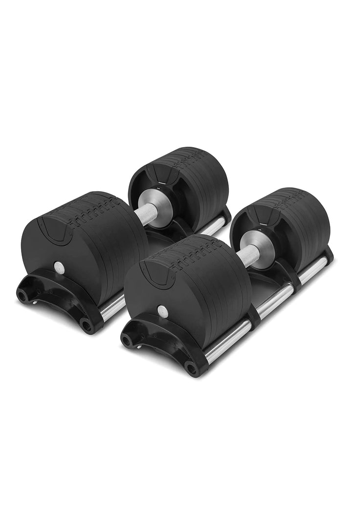 Body Iron Adjustable Dumbbell Set 2 X 32KG with Rack