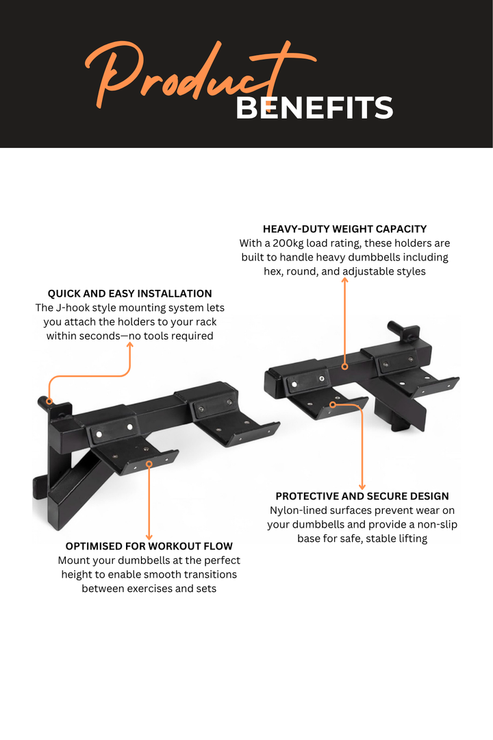 Body Iron Dumbbell Holder Attachment 60mm X 60mm Pair