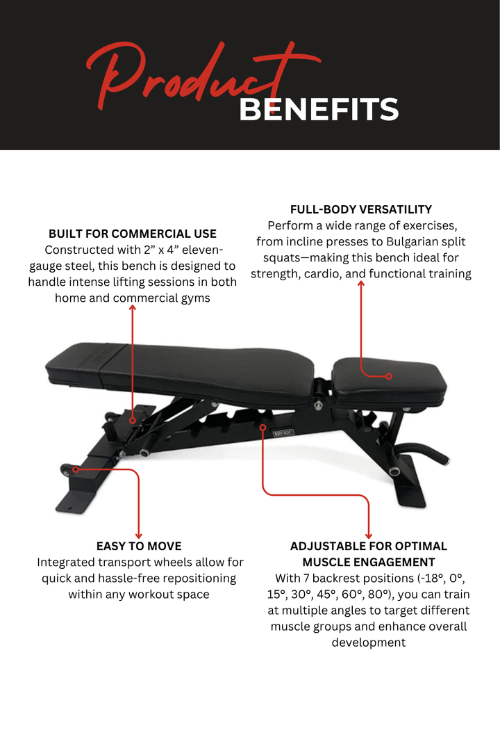 Body Iron Commercial Pro Club Adjustable Bench 885
