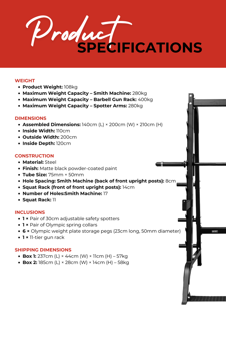 Body Iron Commercial Pro Club Smith Machine