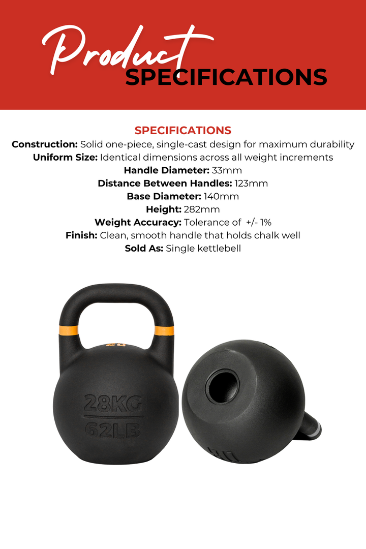 Body Iron Rising Pro Grade Competition Kettlebell 28kg