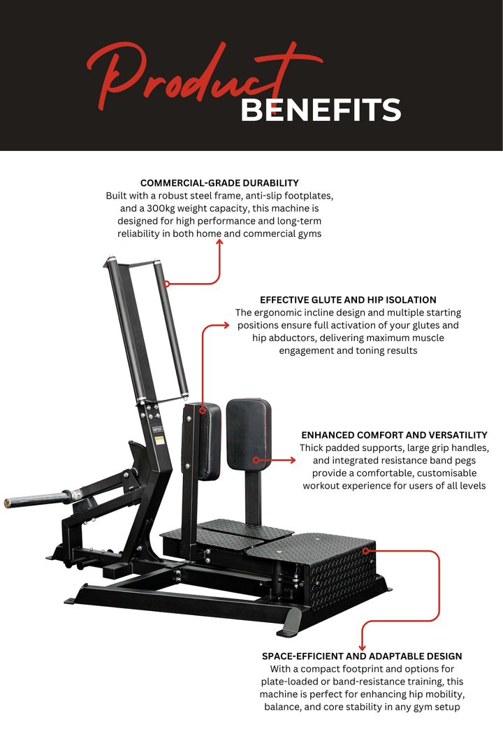 Body Iron Commercial Plate Load Standing Hip Abductor Machine