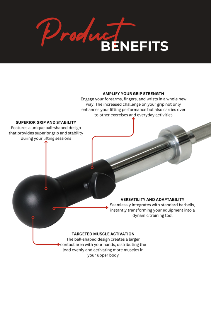 Body Iron Ball Grip Barbell Attachment