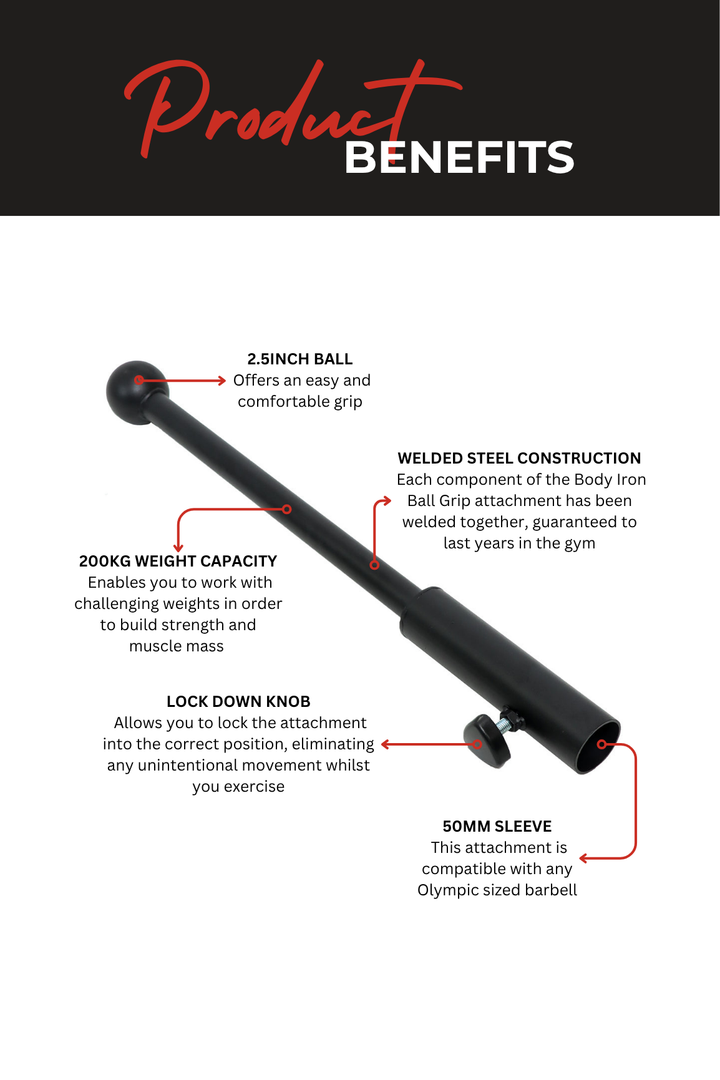 Body Iron Ball Club Grip Olympic Bar Attachment