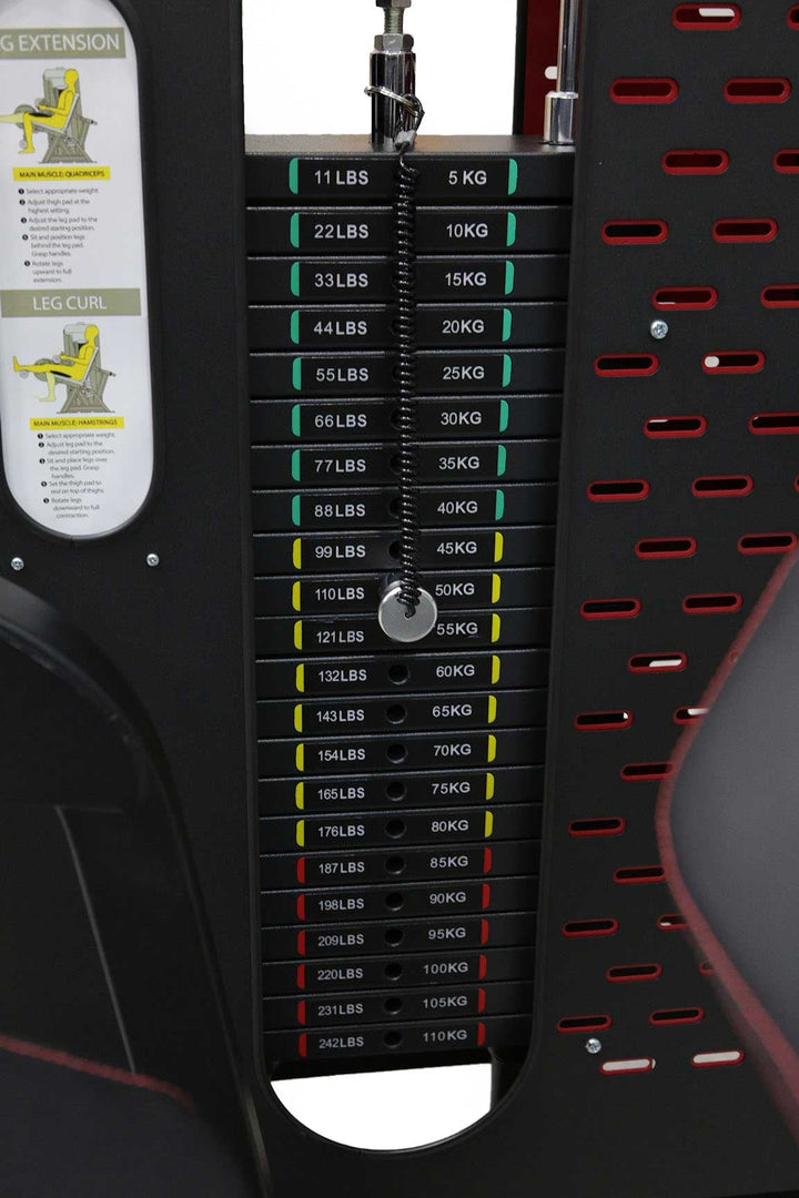 Body Iron Commercial Leg Extension & Curl Machine