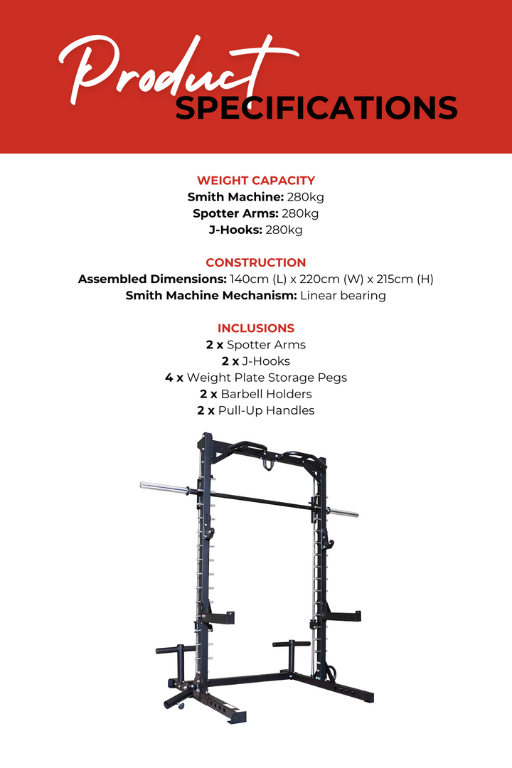 Body Iron Smith Machine Half Rack Set