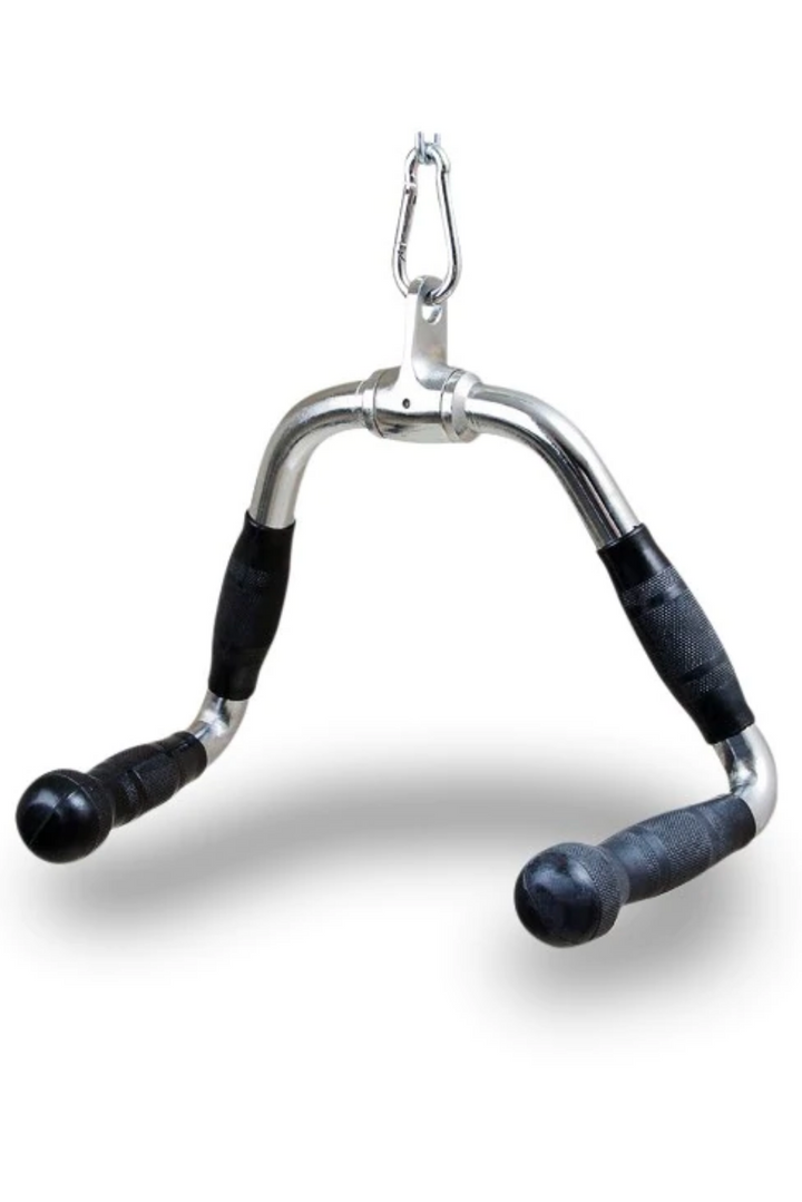 Black and silver revolving cable attachment