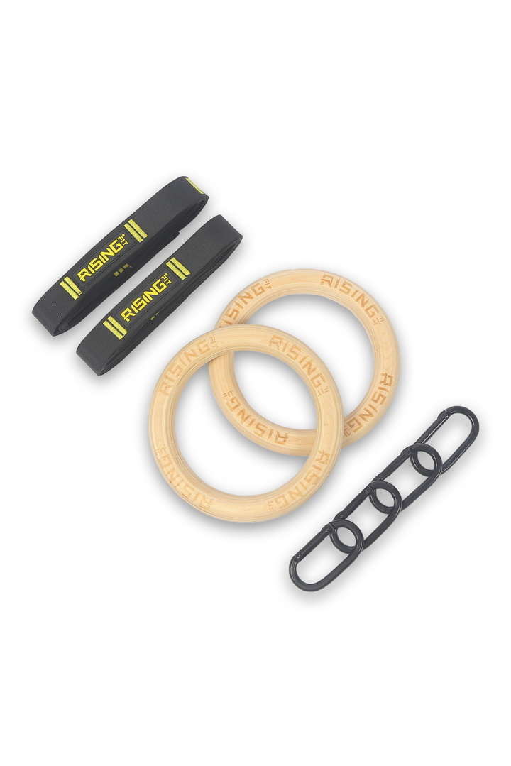 Body Iron Rising Pro Commercial Wooden Gym Rings