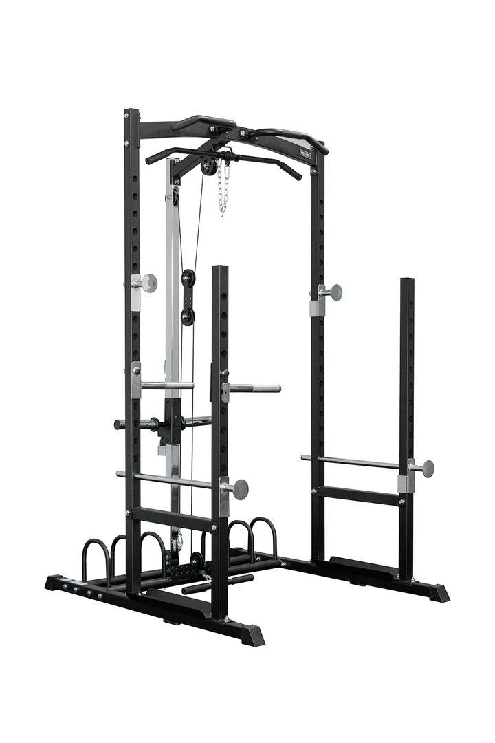 Body Iron SRL995 Squat Rack with Lat Pulldown & Seated Row