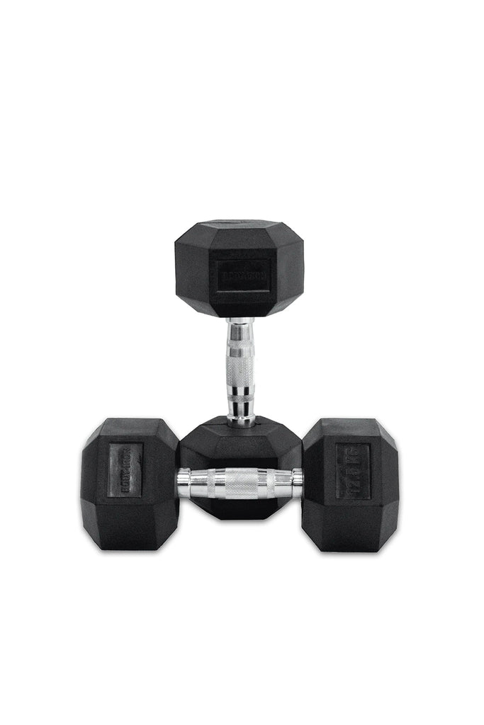 12.5kg Body Iron Hex Dumbbell Pair