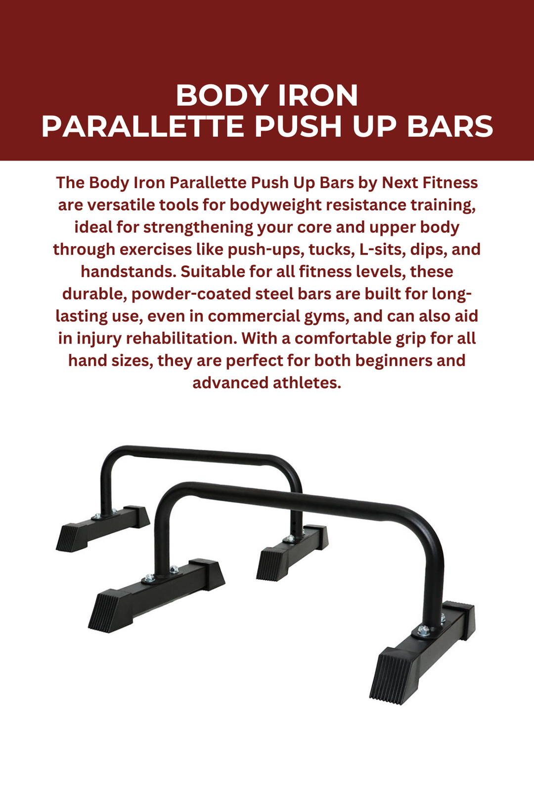 Body Iron Parallette Push Up Bars