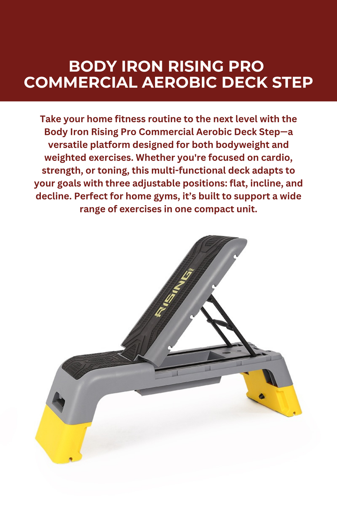 Body Iron Rising Pro Commercial Aerobic Deck Step