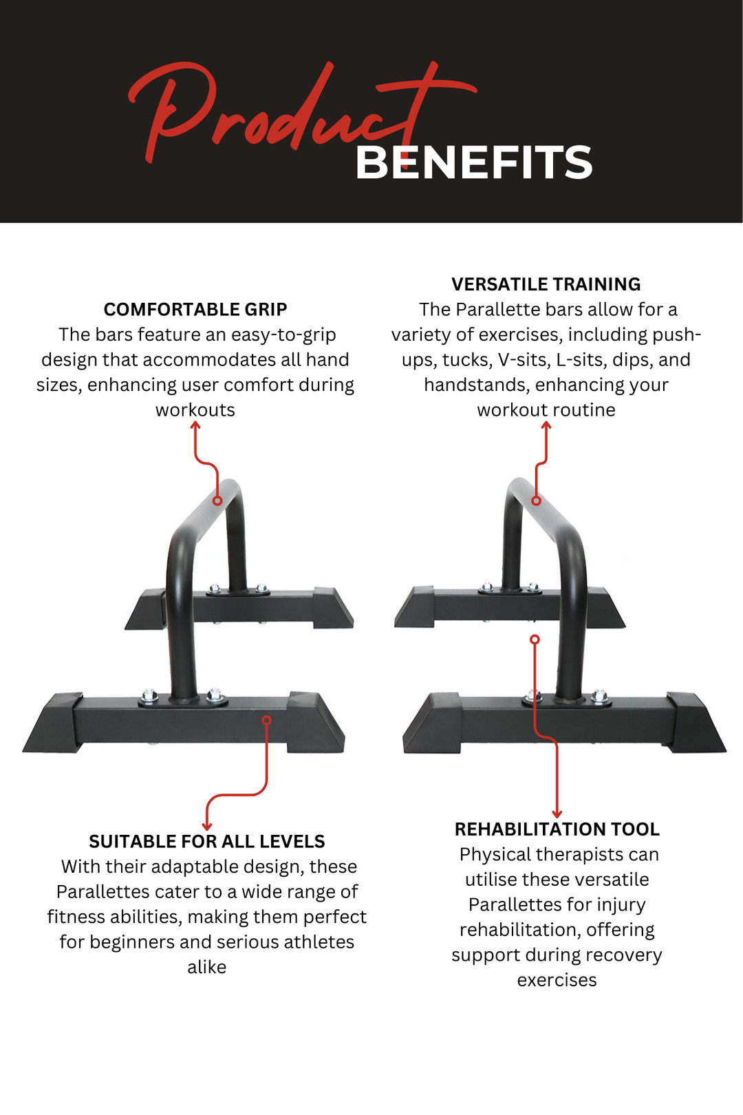 Body Iron Parallette Push Up Bars