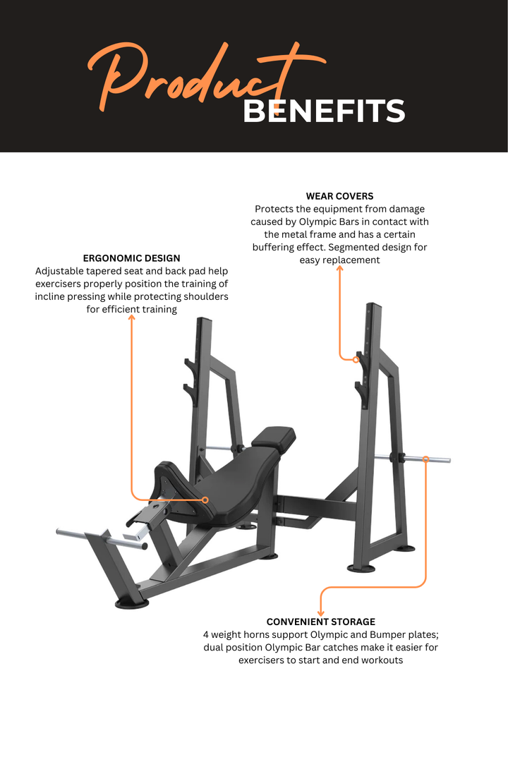 BodyIron® Commercial Pro Olympic Incline Bench Press