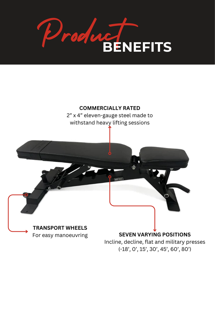 Body Iron Commercial Pro Club Adjustable Bench 885
