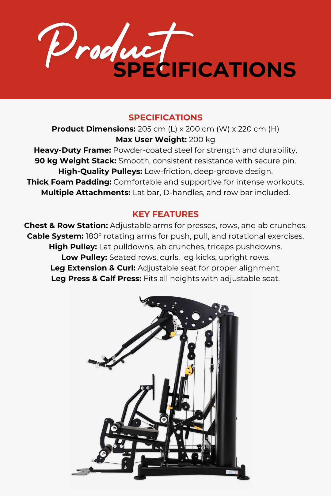 Body Iron Studio SME9000 Elite Multi-Gym With Leg Press