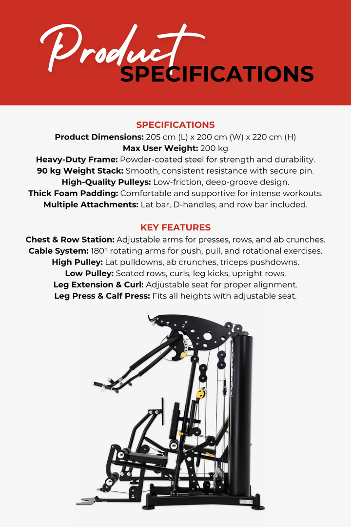 Body Iron Studio SME9000 Elite Multi-Gym With Leg Press