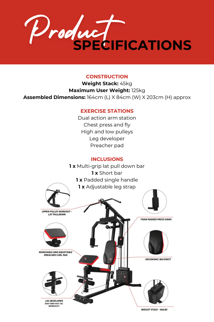 Body Iron Multi Station Home Gym BHG1000