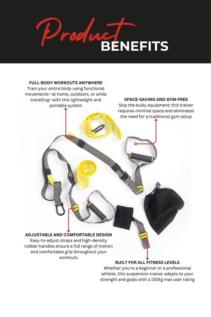 Body Iron Rising Pro Commercial Suspension Trainer Home Gym Kit