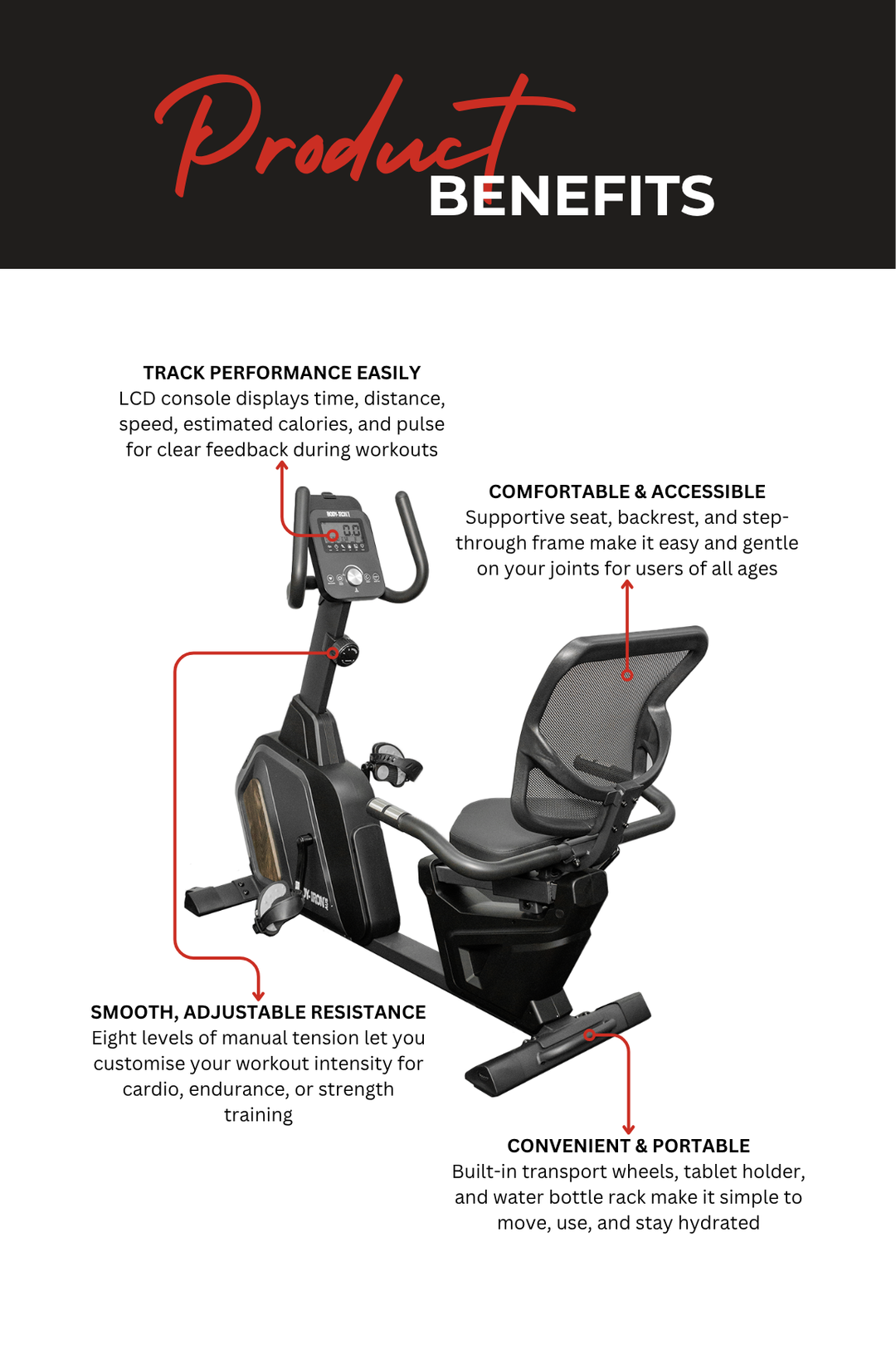 Body Iron Recumbent Bike TXM450
