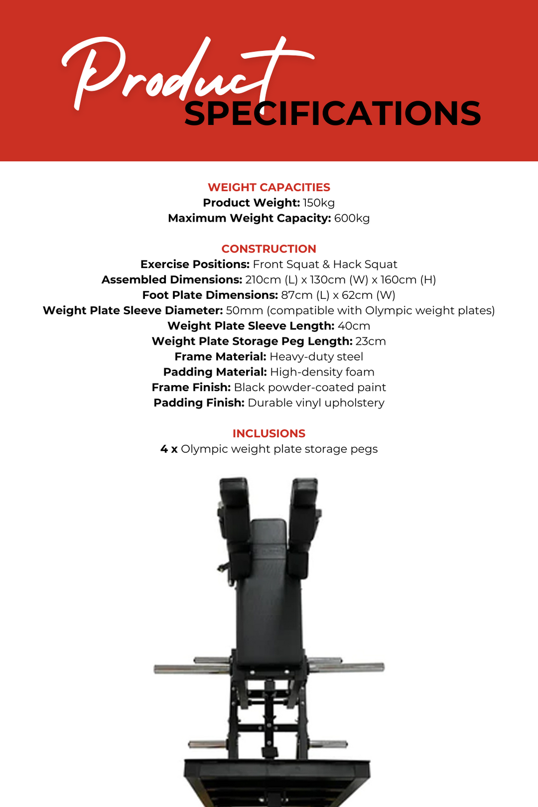Body Iron Front Squat & Hack Squat Machine Commercial V2