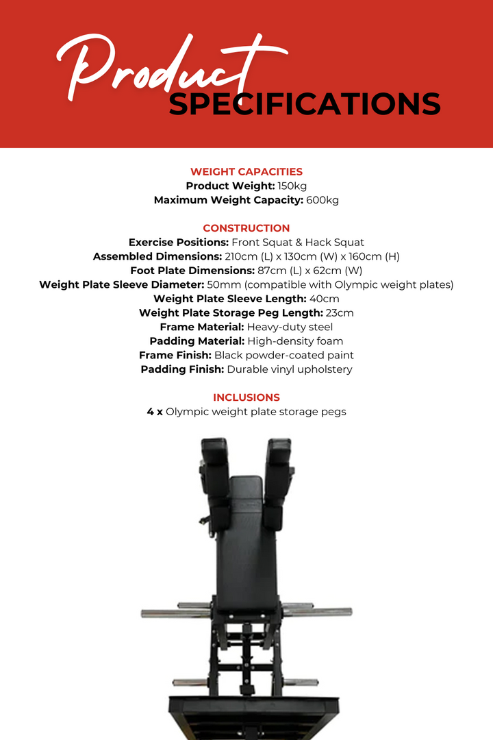 Body Iron Front Squat & Hack Squat Machine Commercial V2