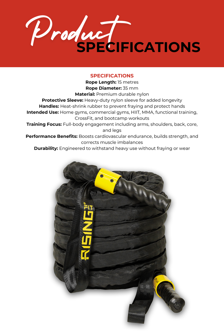 Body Iron Rising Pro Commercial 15 Metre Battle Rope