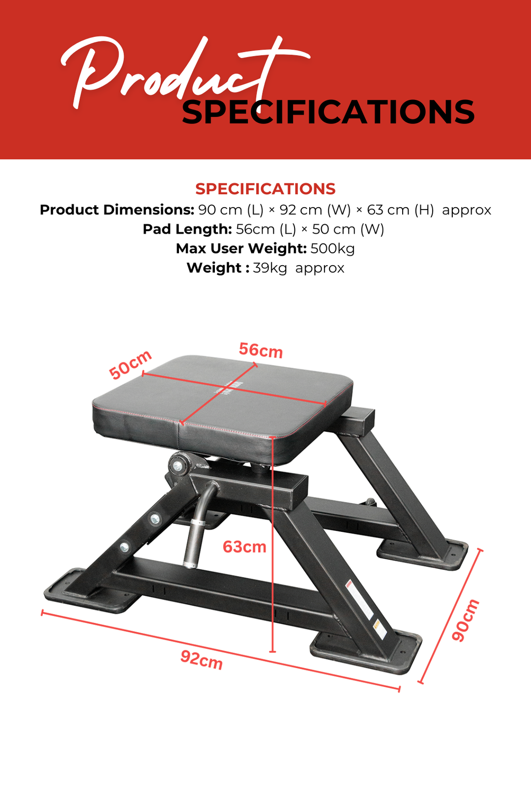 Body Iron Commercial Hip Thrust & Glute Builder Bench GB200