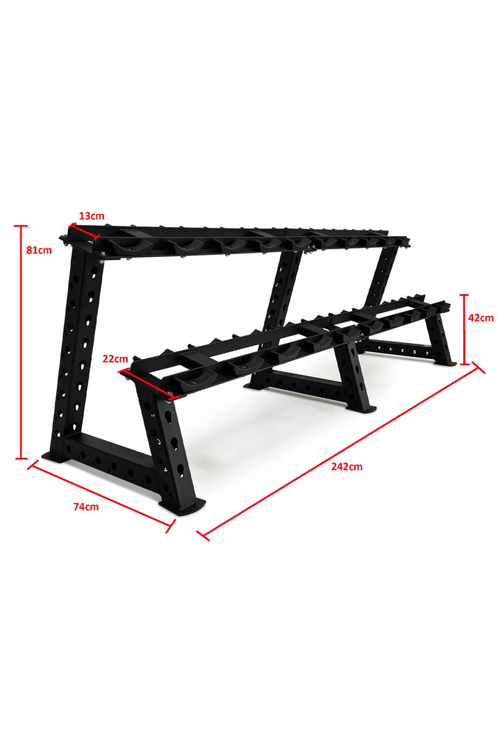 Dumbbell rack with dimensions