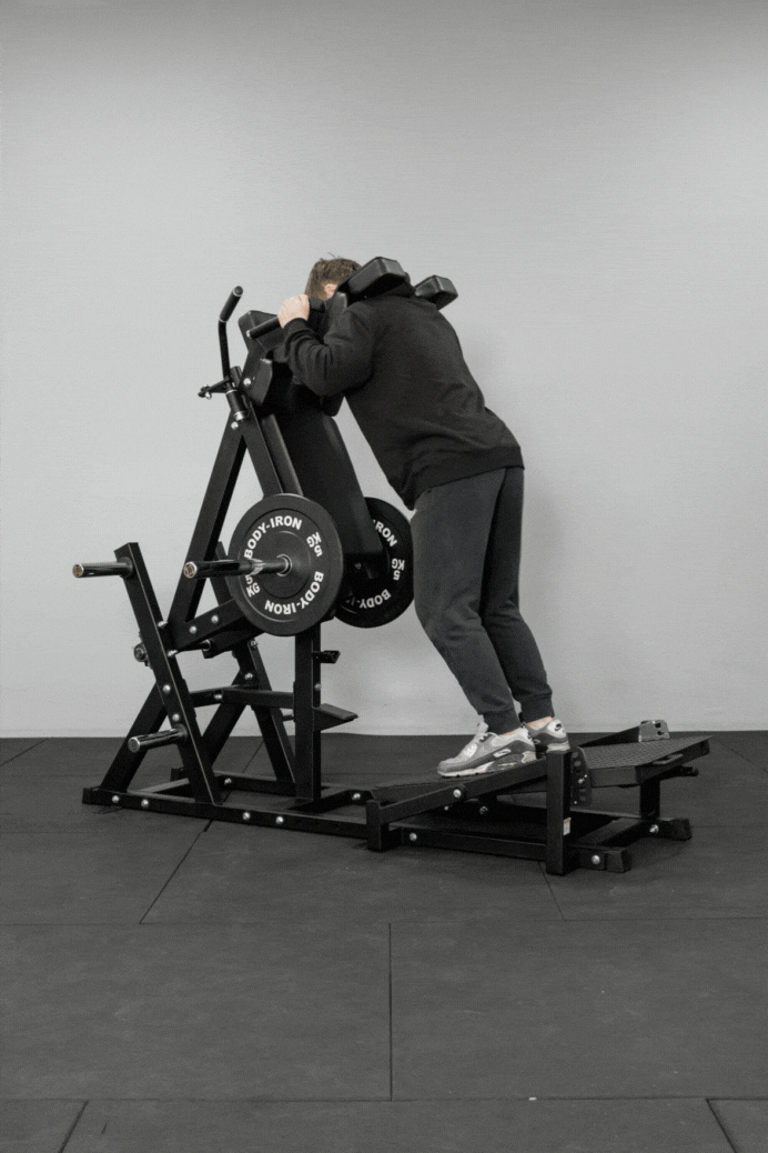 Body Iron Front Squat & Hack Squat Machine Commercial V2