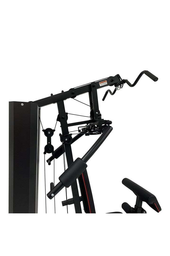 lat pull down bar on high pulley cable of home gym